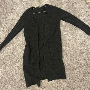 forever 21 grey long sweater cardigan
